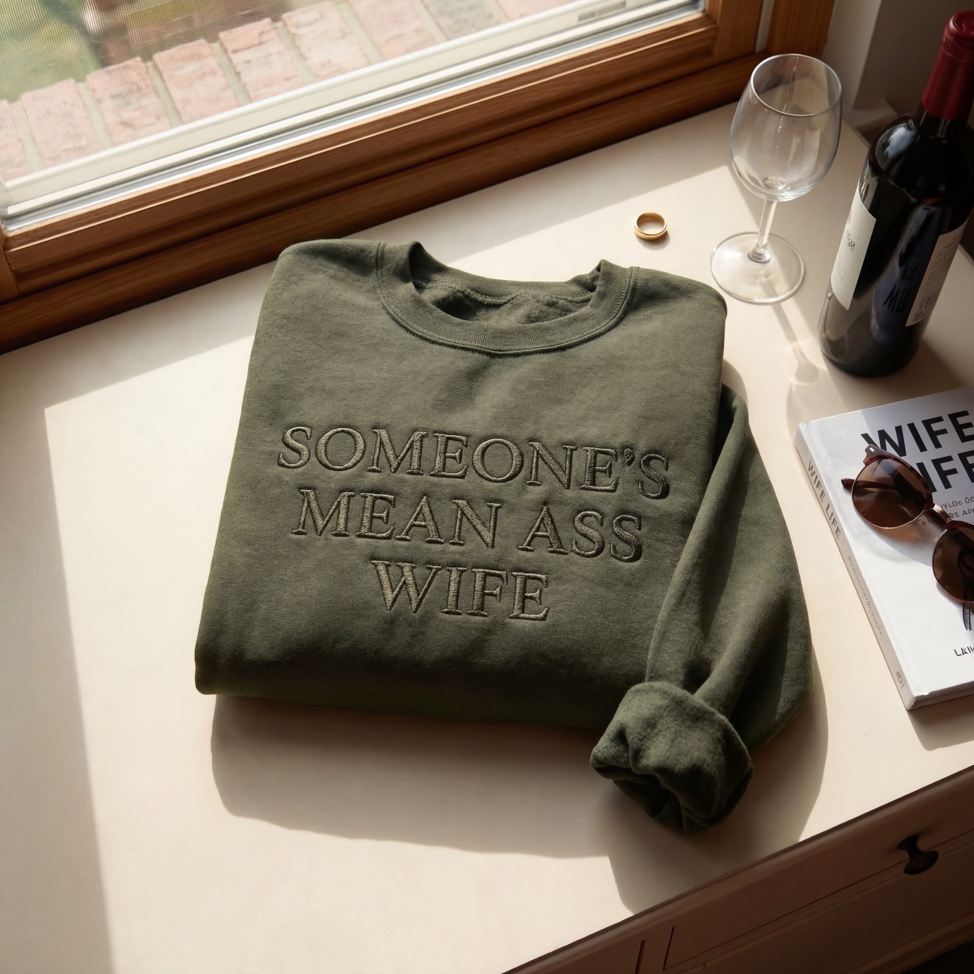 Someone's Mean Ass Wife Embroidered Shirt