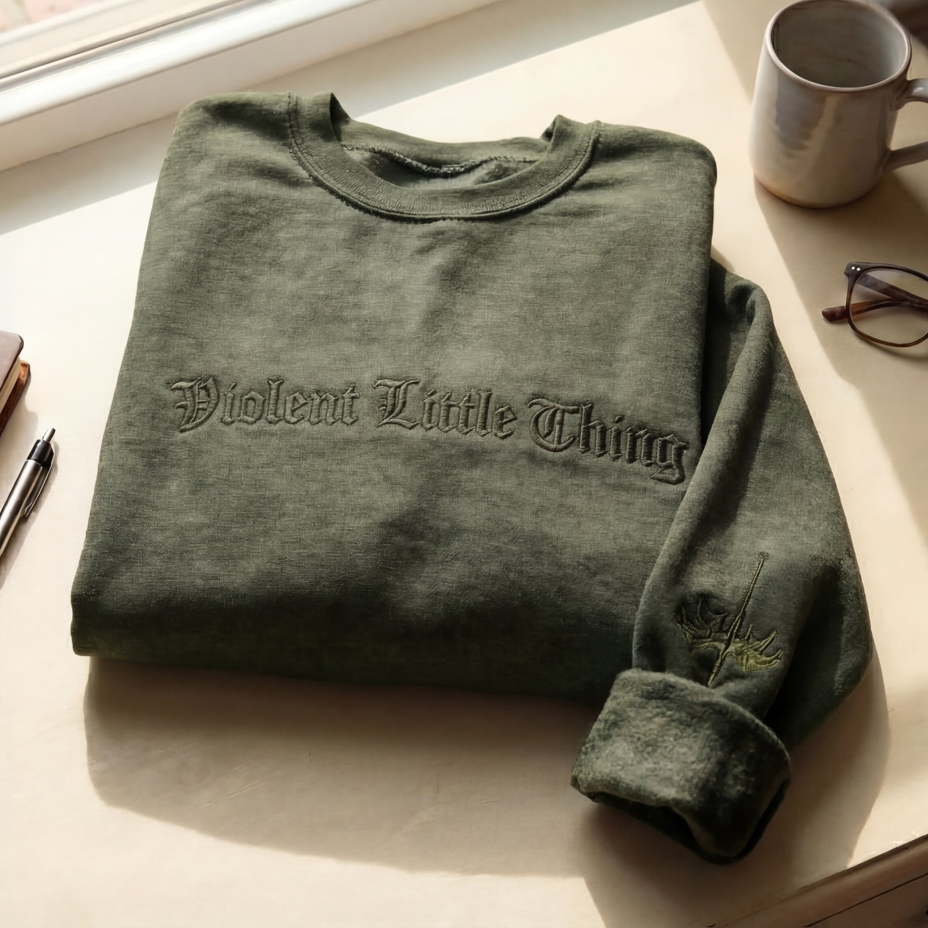 Violent Little Thing Dragon Embroidered Shirt