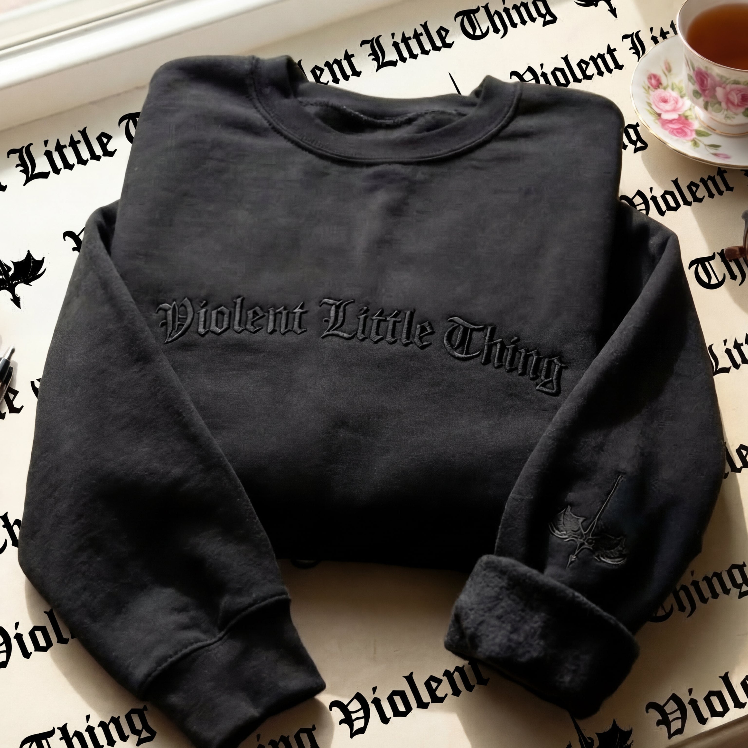 Violent Little Thing Dragon Embroidered Shirt