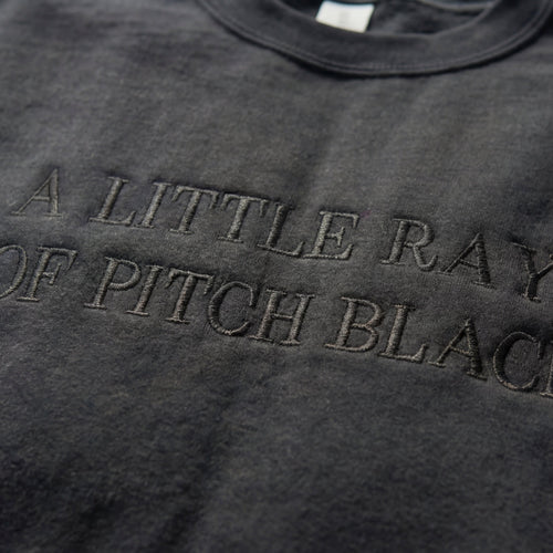 A Little Ray Of Pitch Black Embroidered Shirt