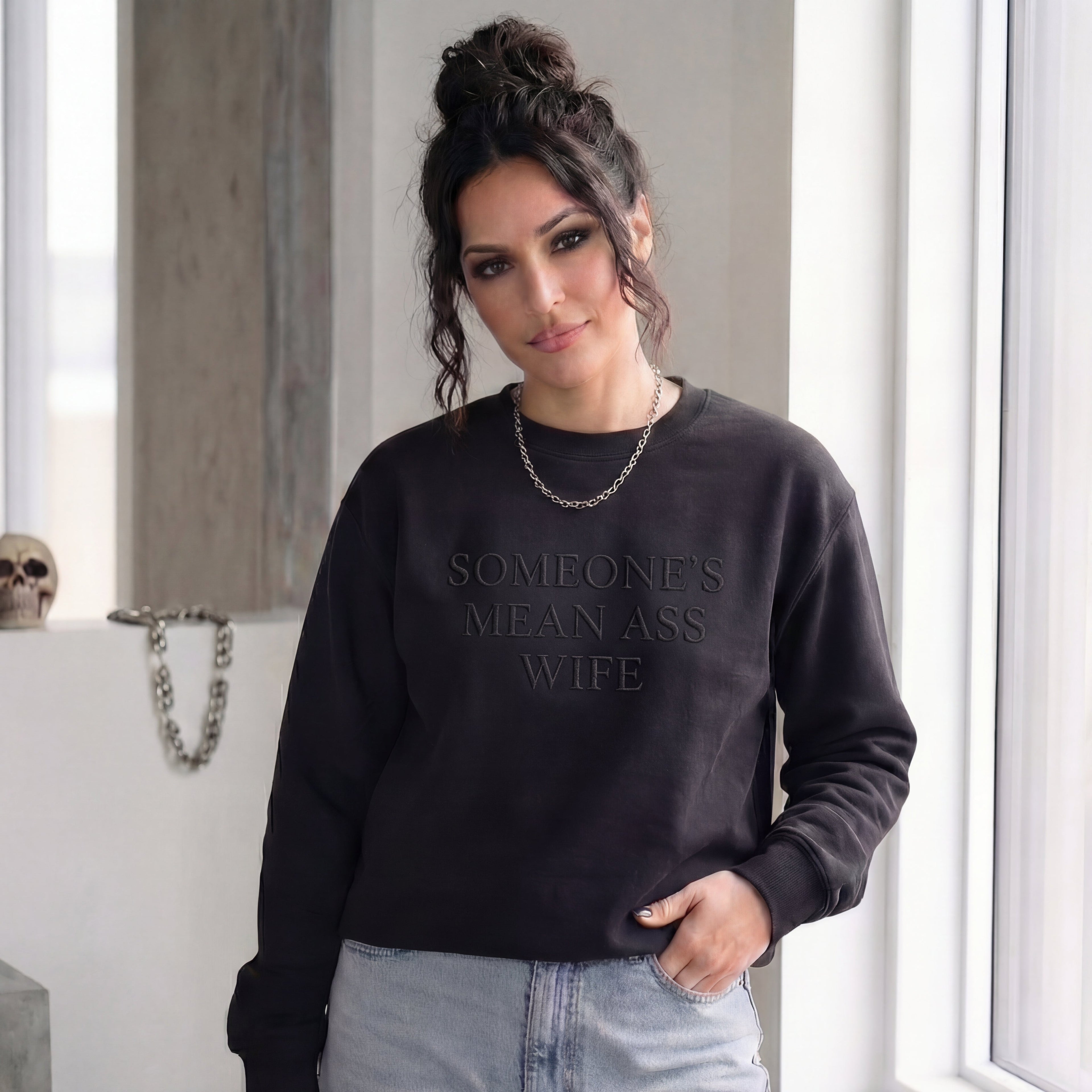 Someone's Mean Ass Wife Embroidered Shirt