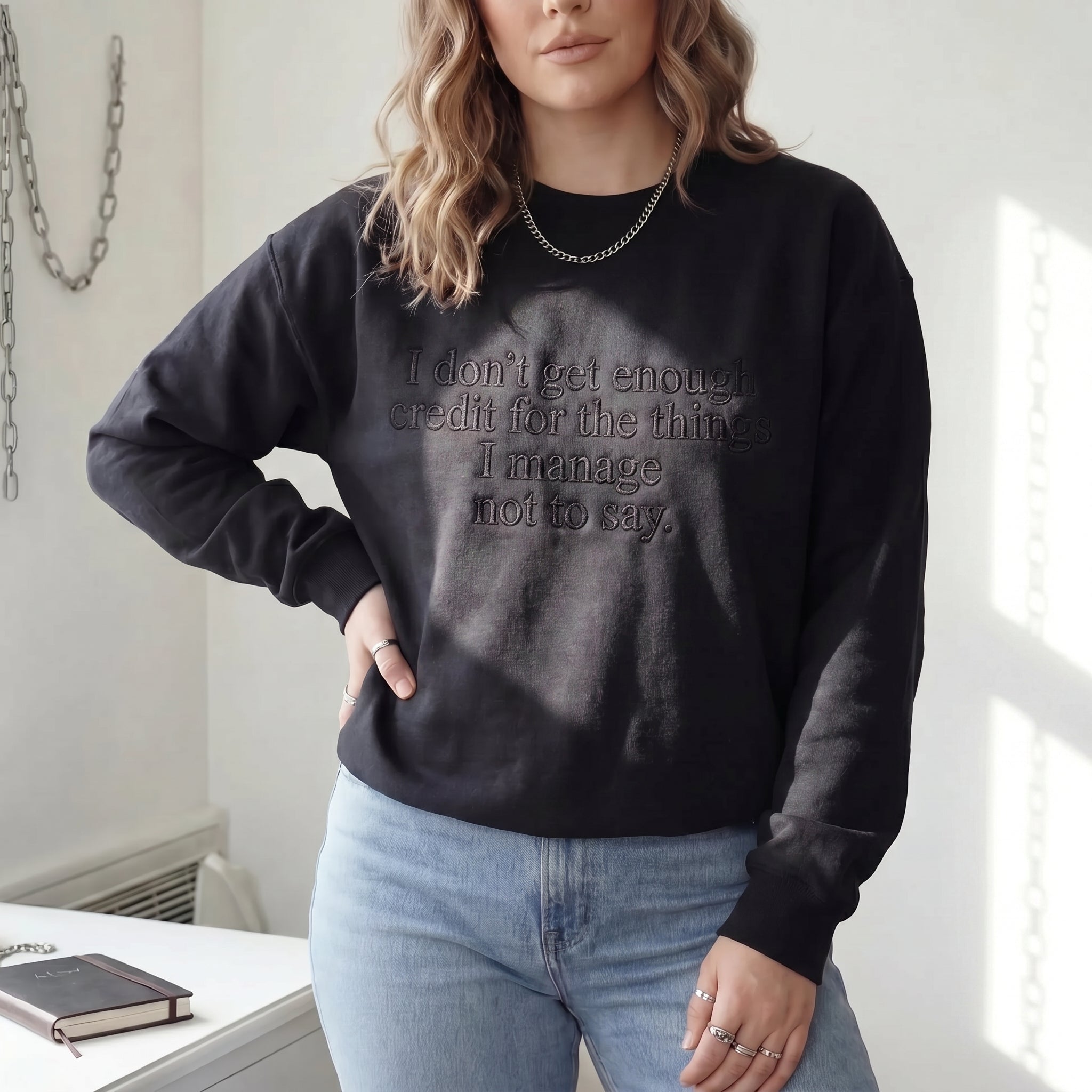 I Don't Get Enough Credit Embroidered Shirt